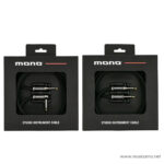 Two black Mono studio instrument cable sets in retail packaging, side by side on a white background, each with a window showing the coiled cable inside. ลดราคาพิเศษ