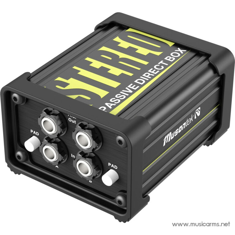 Matte black active DI box with four XLR/1/4