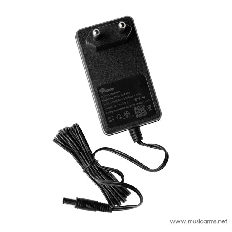 Black wall power adapter with two-prong plug and long attached cord ขายราคาพิเศษ