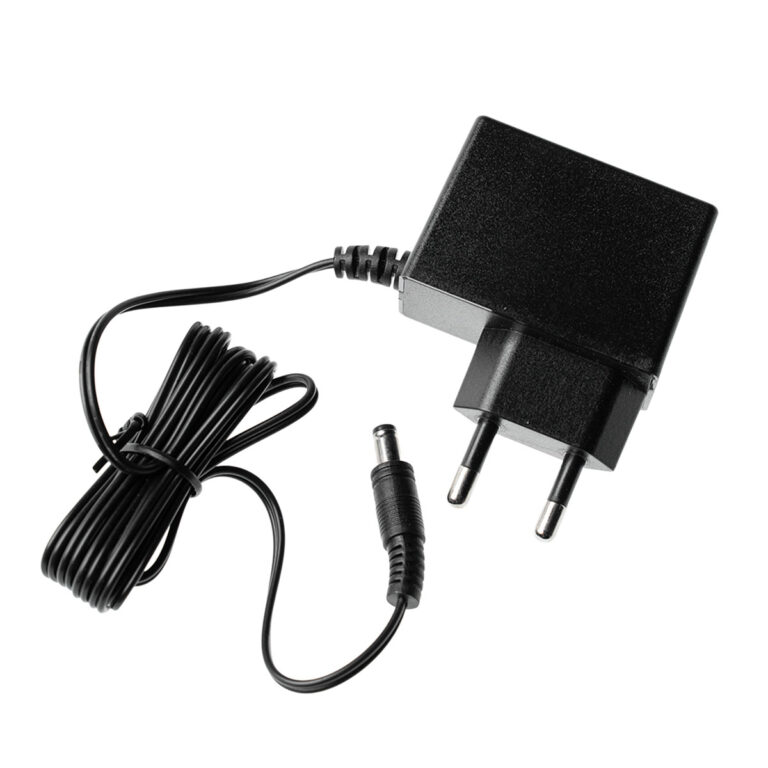 European two-pin wall charger with a long output cable and DC connector ขายราคาพิเศษ
