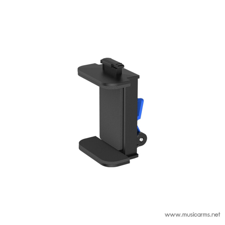 Black adjustable instrument mount/stand with a vertical arm and blue locking lever on the side, shown against a white background (MusicArms product). ขายราคาพิเศษ