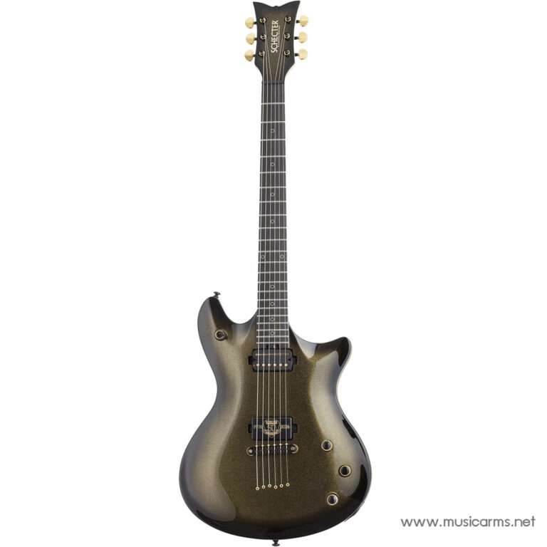 Electric guitar with a metallic brown burst finish, double-cutaway body and gold hardware ขายราคาพิเศษ