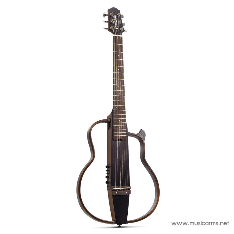 Electric guitar with an open wood-frame body and long neck, photographed upright against a white background. ขายราคาพิเศษ