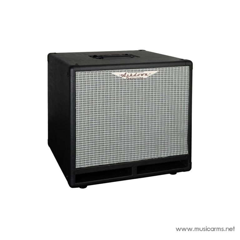 Black guitar amplifier cabinet with a grey woven grille and Ashdown logo on the front ขายราคาพิเศษ