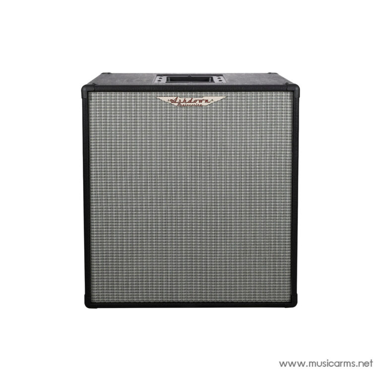 Black guitar amplifier cabinet with a gray woven grille and a small logo near the top center. ขายราคาพิเศษ