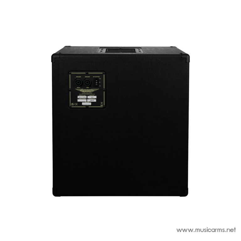 Back view of a black guitar amplifier cabinet; a small inset control panel is on the left side of the rear panel. ขายราคาพิเศษ
