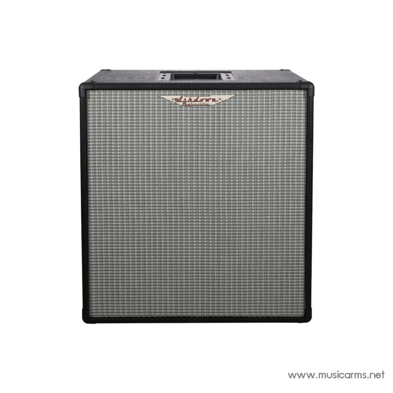Front view of a black guitar amplifier cabinet with a gray woven grille and Ashdown logo at the top center. ขายราคาพิเศษ