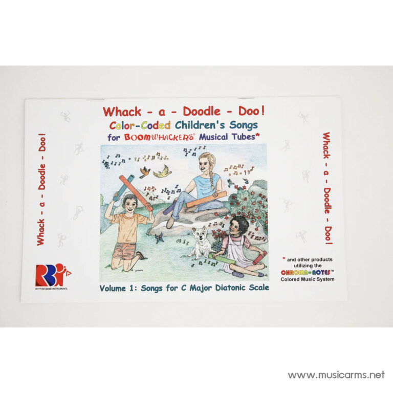 Cover of Whack-a-Doodle-Doo! Color-Coded Children's Songs for Boomwhackers; Volume 1: Songs for C Major Diatonic Scale on a white background. ขายราคาพิเศษ