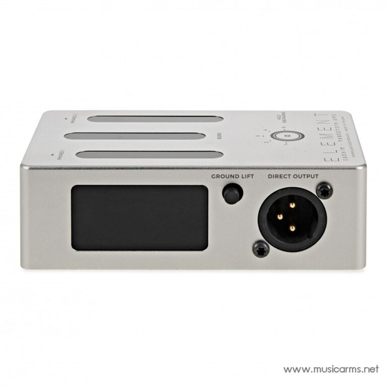 Silver rectangular audio equipment with a round XLR output on the front and a black display panel; likely a preamp or DI box for pro audio. ขายราคาพิเศษ
