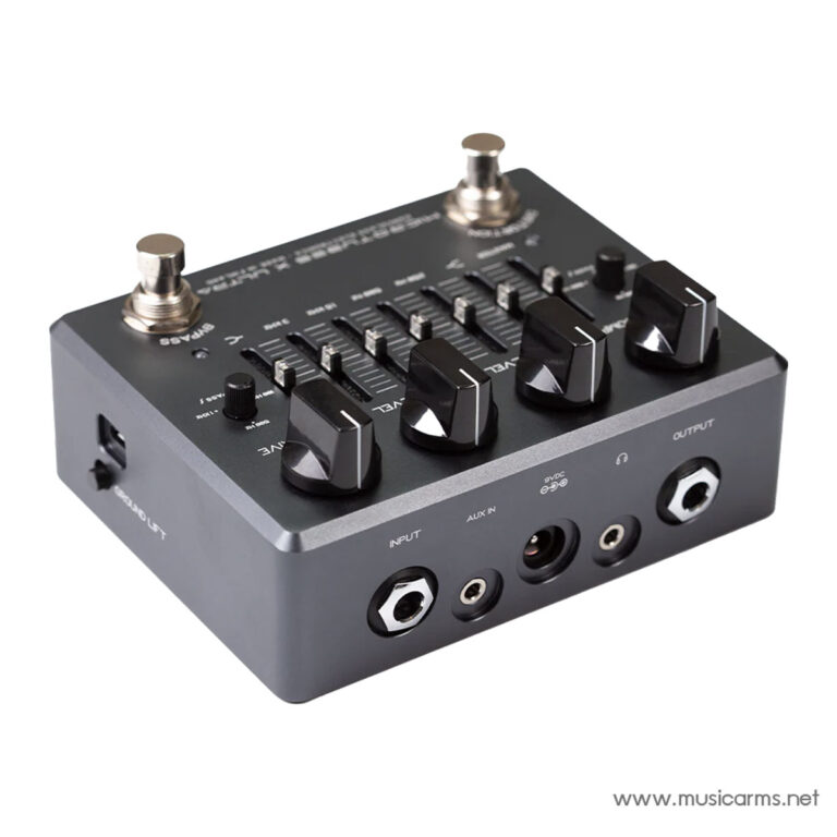 Compact guitar effects pedal with multiple knobs and input/output jacks on a dark chassis. www.musicarms.net watermark visible on the corner ขายราคาพิเศษ
