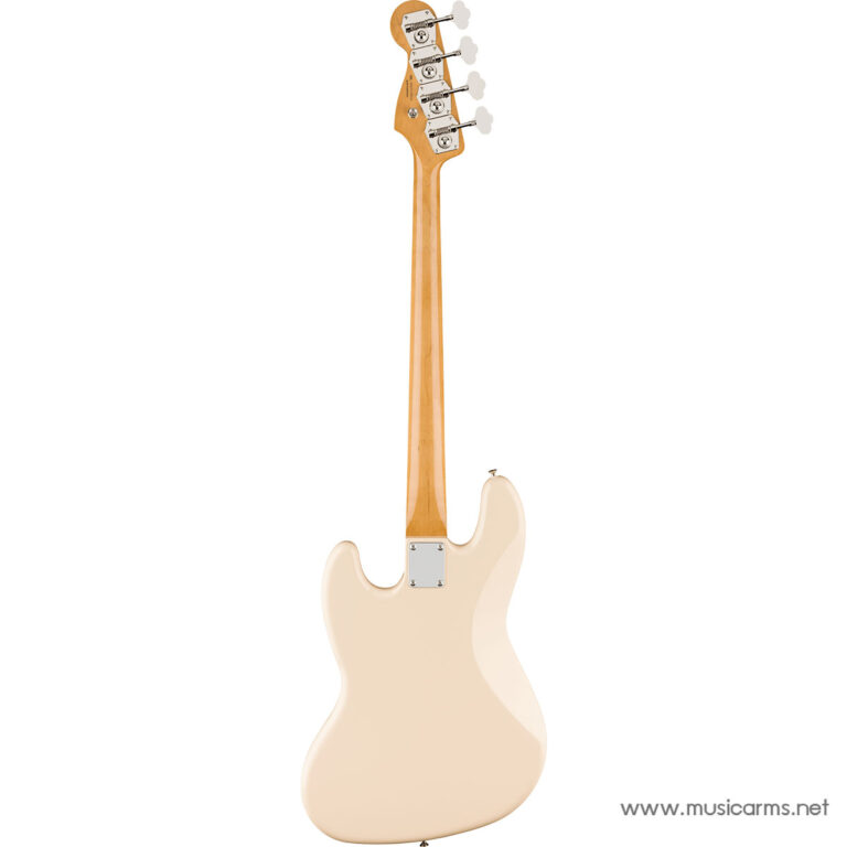 Rear view of a cream-colored solid-body electric guitar with maple neck and chrome hardware, shown from the back against a white background. ขายราคาพิเศษ
