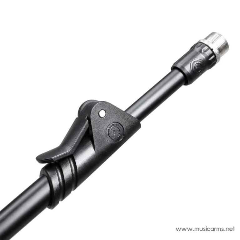 Adjustable microphone stand clamp with a threaded end for mounting a mic or attachment. ขายราคาพิเศษ