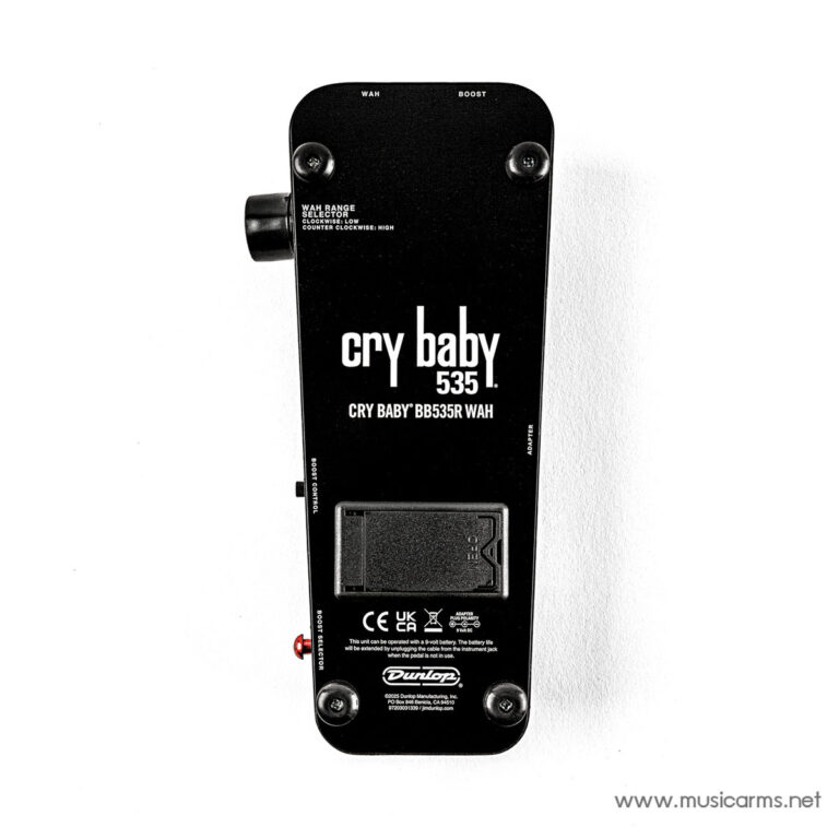 Black Cry Baby 535 wah-wah guitar effects pedal on a white background; Dunlop logo and footswitch visible. ขายราคาพิเศษ