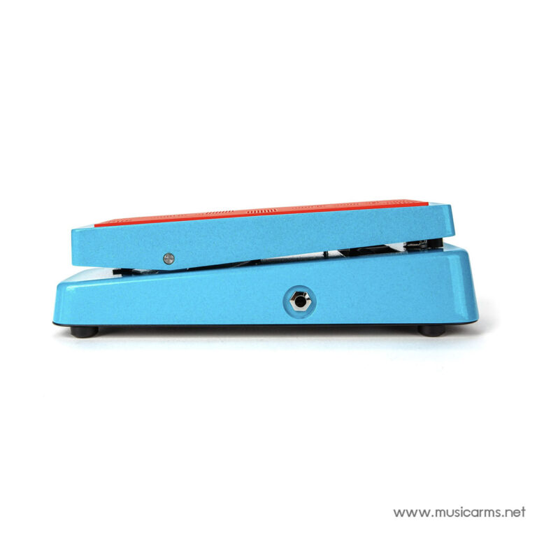 Blue guitar effects pedal (stompbox) with a red top, shown in side view on a white background for a music setup article. ขายราคาพิเศษ