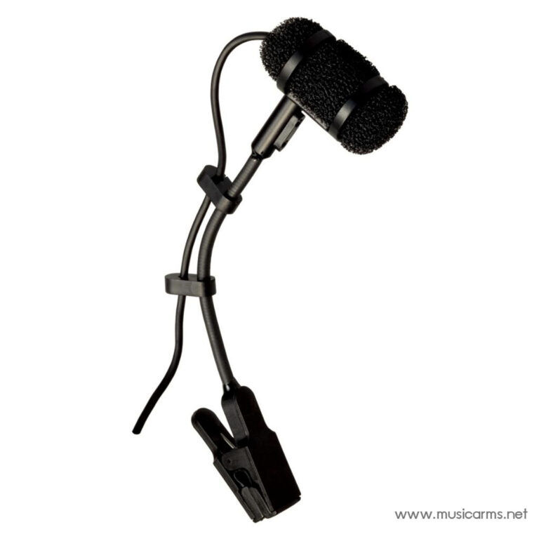 Lavalier microphone with black foam windscreen and a clip-on mount attached to a cable clip ขายราคาพิเศษ