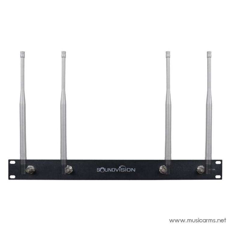 Rack-mount wireless audio receiver with four external antennas and SoundVision branding on a black panel. ขายราคาพิเศษ