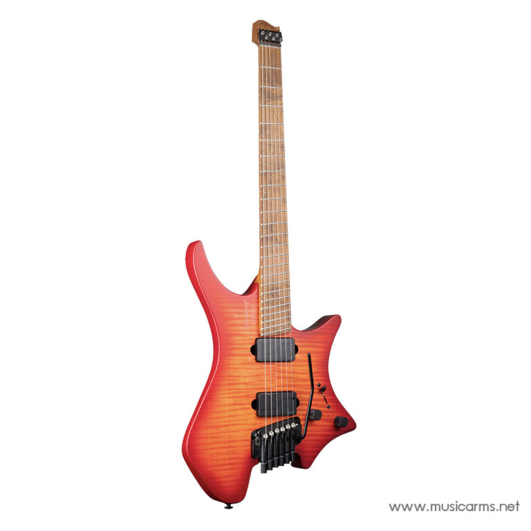 Sunburst electric guitar with a maple neck, two humbucker pickups, and a floating tremolo bridge on a white background. ขายราคาพิเศษ