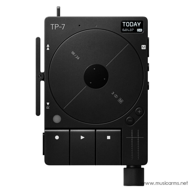 Portable DJ-style music player with a large circular platter and playback buttons at the bottom. ขายราคาพิเศษ