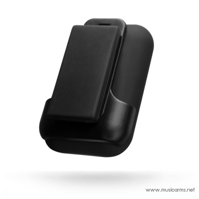 Black plastic clip-on accessory with a flat rectangular pad, likely a guitar-related clip from musicarms.net. ขายราคาพิเศษ