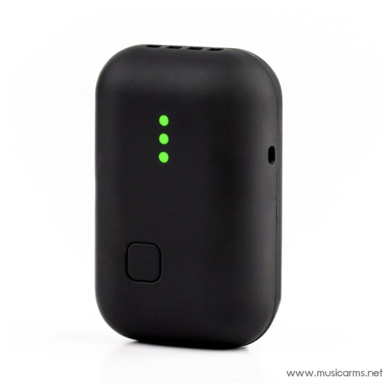 Black handheld gadget with three vertical green LEDs and a square front button, likely a small wireless device or transmitter. ขายราคาพิเศษ