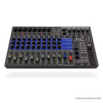 12-channel audio mixer with blue fader section, multiple knobs, and input/output jacks (LiveTrak L12next) front panel view ขายราคาพิเศษ