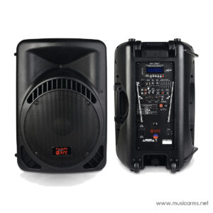 myNPE MK-12BAT ตู้ลำโพงพลาสติก 12″ มีแอมป์+ไมค์ลอย (Bluetooth) 300wราคาถูกสุด