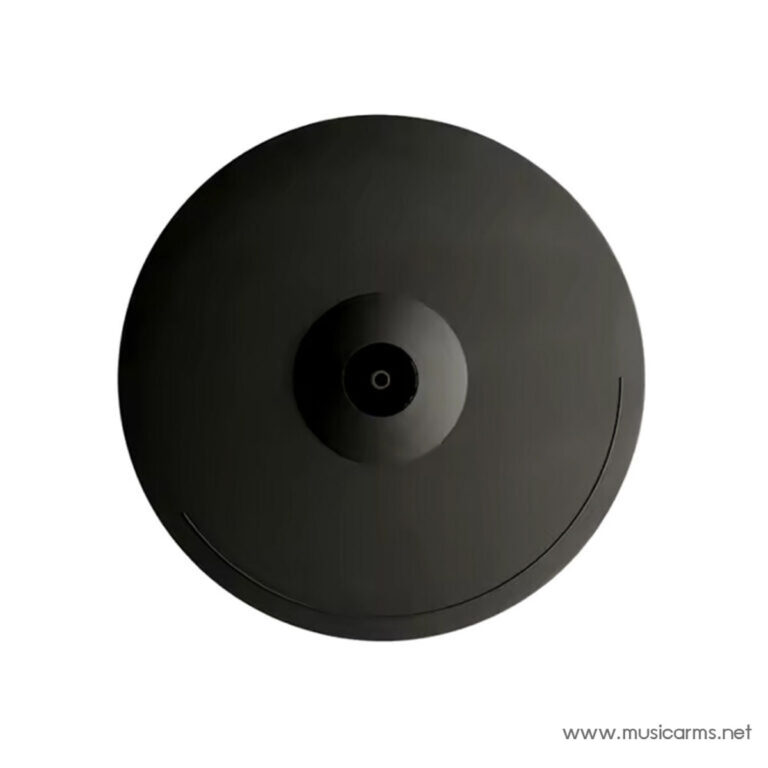 Top-down view of a glossy black circular disc with a raised central hub and a small inner circle (likely a record or similar disc). Watermark www.musicarms.net is visible in the corner. ขายราคาพิเศษ