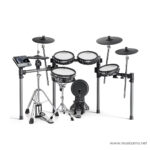 Electronic drum kit with multiple pads, cymbals, and a drum module on a stand. ลดราคาพิเศษ