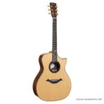 Light-colored acoustic guitar with a cutaway body and dark fretboard shown against a white background, brand visible on headstock. ลดราคาพิเศษ