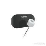 EVANS EQ PATCH black oval pad with a white foam attachment and a silver cable, brand name EVANS visible on the pad. ขายราคาพิเศษ