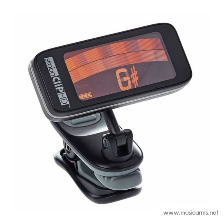 Phone mounted on an adjustable clamp, showing a mounted device on a swivel holder (car/bike mount) used to hold a smartphone ขายราคาพิเศษ