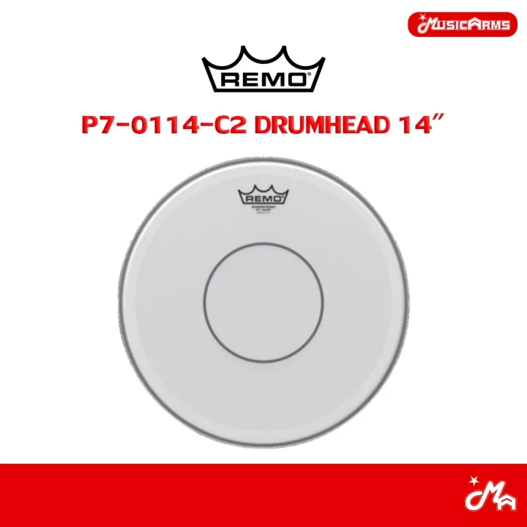 14-inch Remo drumhead product image (P7-0114-C2) with white playing surface and center hoop logo ขายราคาพิเศษ