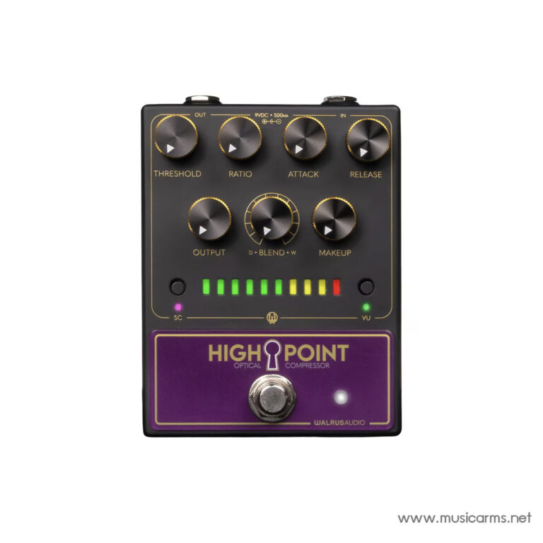 Walrus Audio High Point optical compressor pedal with purple faceplate and multiple control knobs.” ขายราคาพิเศษ