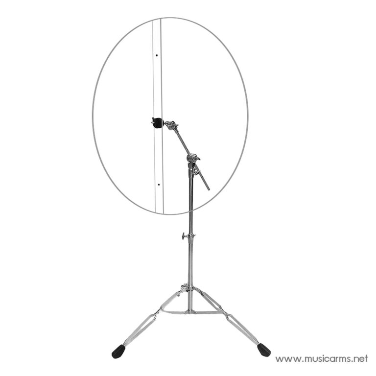 Large circular photography reflector mounted on an adjustable stand with a tripod base, used for lighting. ขายราคาพิเศษ