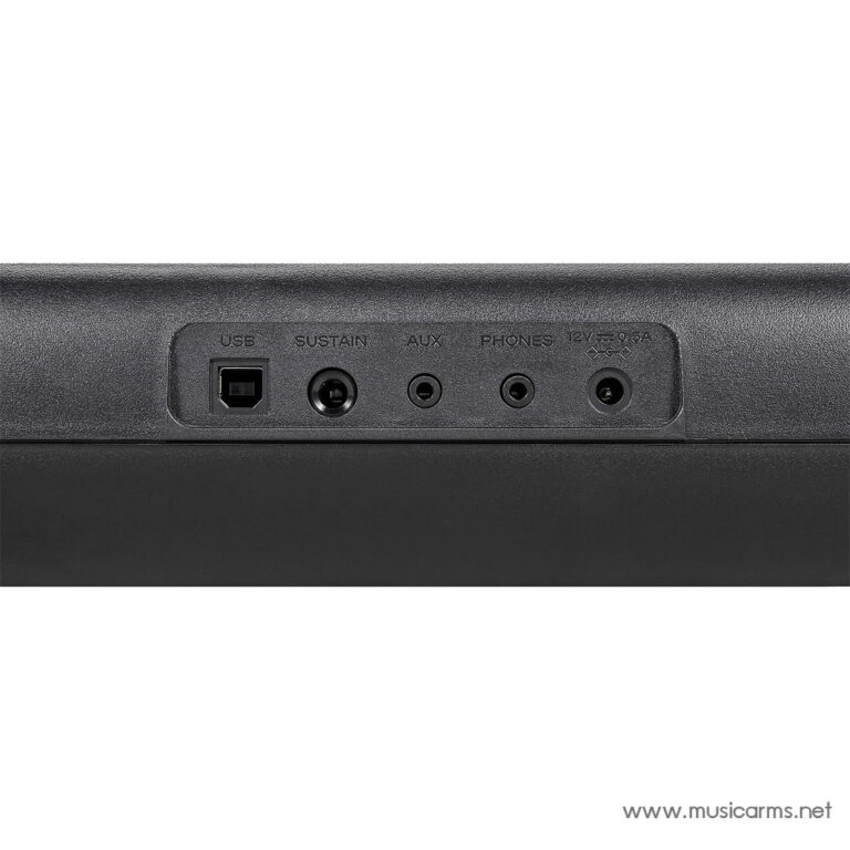 Rear panel of a device showing USB, Sustain, Aux, Phones jacks, and a 12V power input (power connector). ขายราคาพิเศษ