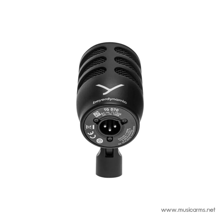 Rear view of a Beyerdynamic TG D70 dynamic microphone with XLR connector and stand mount ขายราคาพิเศษ