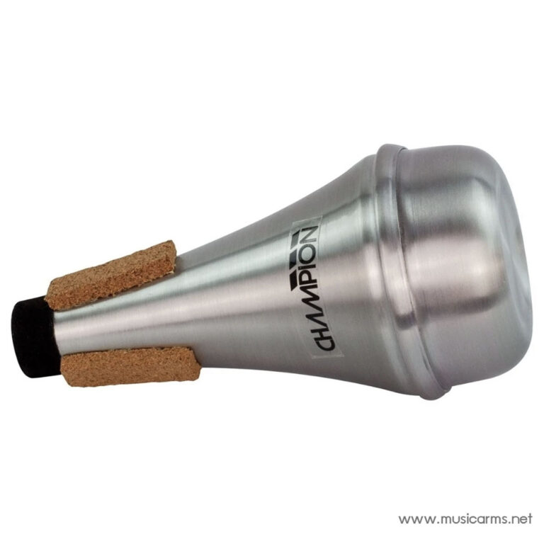 Metal wine bottle pourer with cork grips and black stopper, Champion brand, shown lying on its side with a white background. ขายราคาพิเศษ