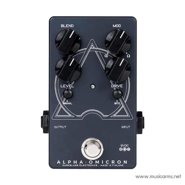 Blue-gray guitar effects pedal with four black control knobs (Blend, Mod, Level, Drive), a central graphic, and a footswitch for effect toggling. ขายราคาพิเศษ