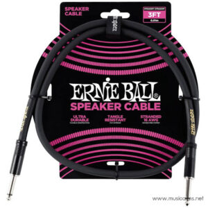 Ernie Ball Speaker Cable 3FT S/S Black สายสัญญาณลำโพงราคาถูกสุด