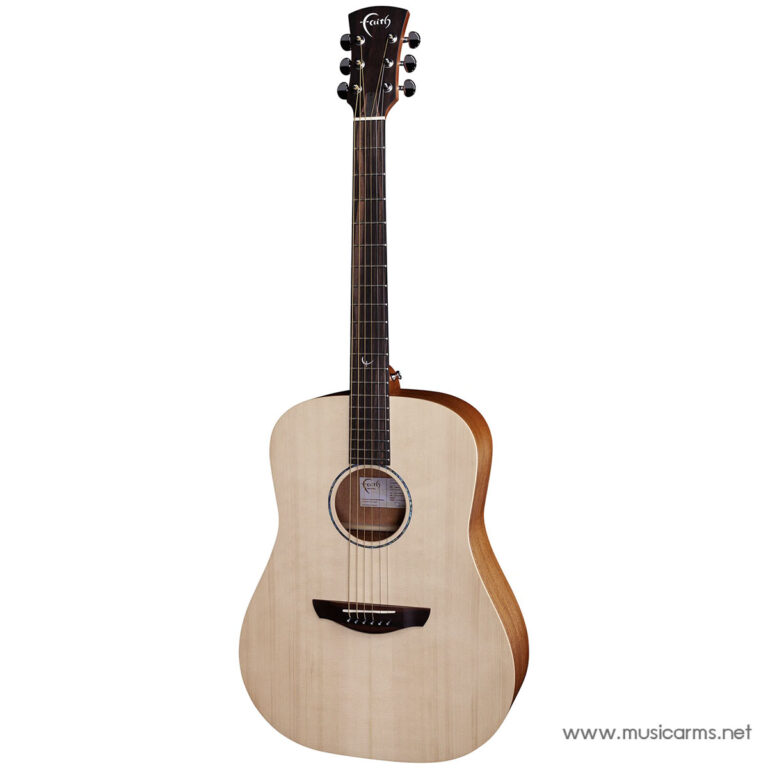 Natural finish acoustic guitar with a dark fretboard and six strings, shown from the front in a full-body view. ขายราคาพิเศษ