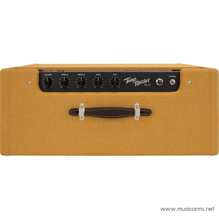 Orange Tone Master guitar amplifier head with control knobs and leather handle, front view. INSTRUCTIVE: shows it's an amp head with controls on top panel and handle visible, front-facing view of equipment. ขายราคาพิเศษ