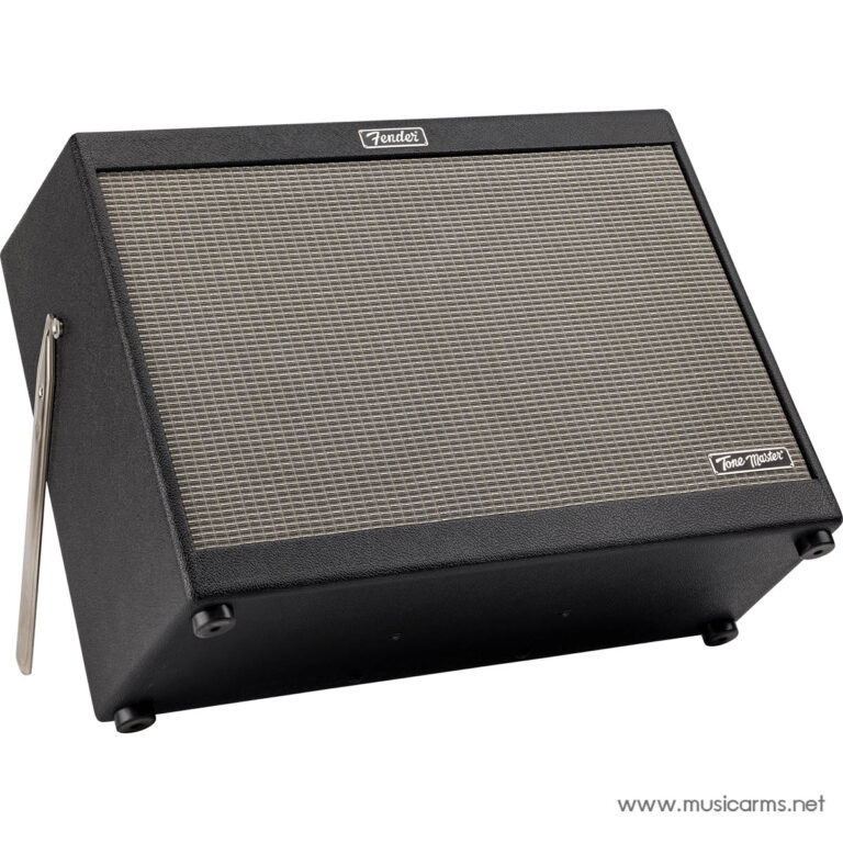 Fender Tone Master guitar amplifier cabinet in a black angled wedge with a metal grille and small feet on the bottom edge ขายราคาพิเศษ