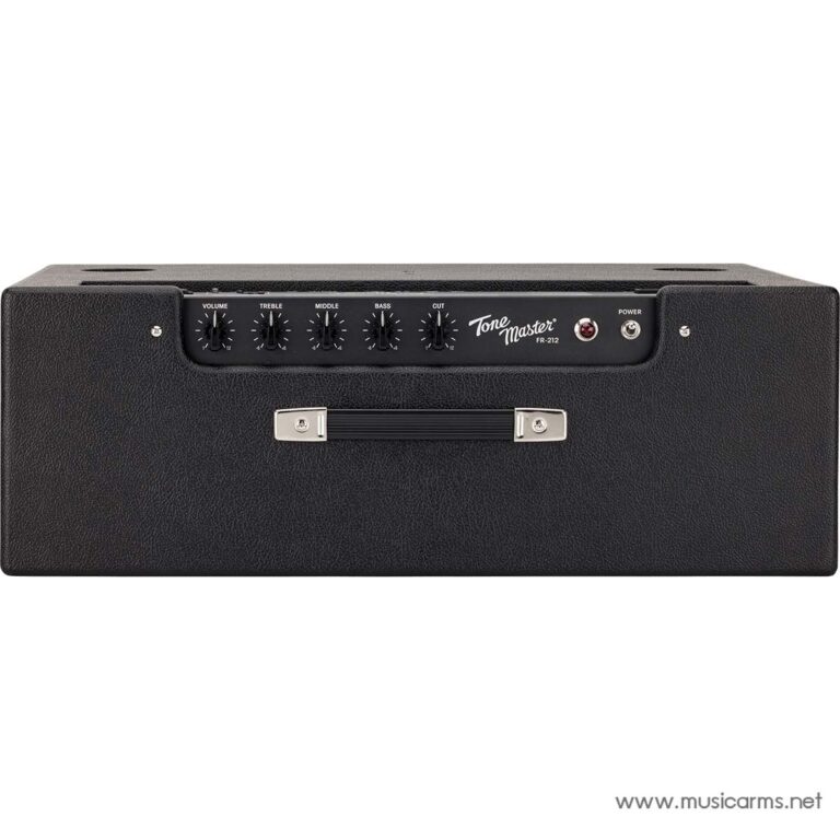 Black guitar amplifier head with five knobs (Volume, Treble, Middle, Bass, Cut), Tone Master FR-212 logo, power switch, and front-facing metal handle ขายราคาพิเศษ