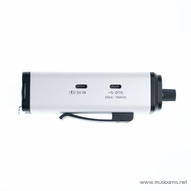 Compact silver USB audio interface with two USB-C ports: 5V input and OTG (24-bit/192 kHz). ขายราคาพิเศษ