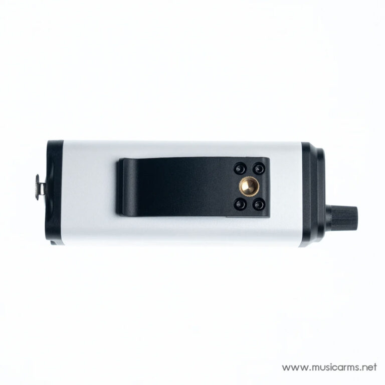 Silver rectangular electronic instrument accessory on a white background, featuring a black mounting plate with a brass connector and a knurled knob on the right end. ขายราคาพิเศษ
