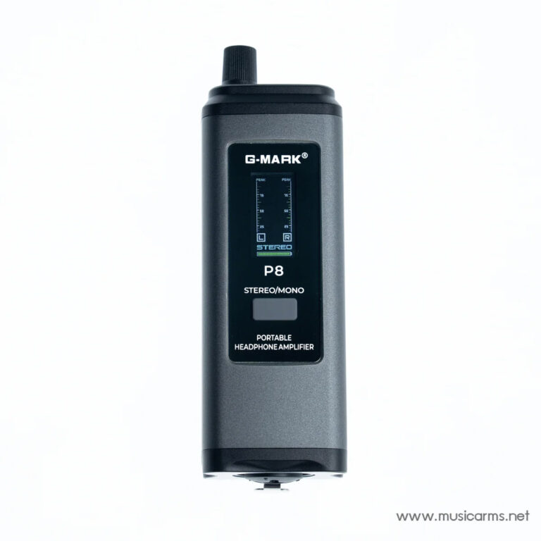 G-MARK P8 portable headphone amplifier with stereo/mono label on a dark panel against a white background/labeled display area ขายราคาพิเศษ