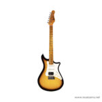 Sunburst electric guitar with maple neck, white pickguard, and three pickups against a white background. ขายราคาพิเศษ