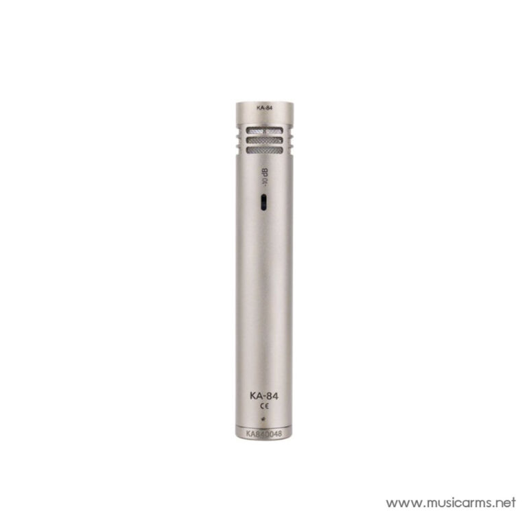 KA-84 condenser microphone, silver cylindrical body with a vented grille at the top. ขายราคาพิเศษ