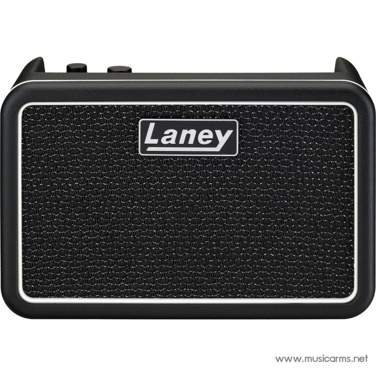 Compact black Laney guitar amplifier front view with textured grille and silver trim ขายราคาพิเศษ