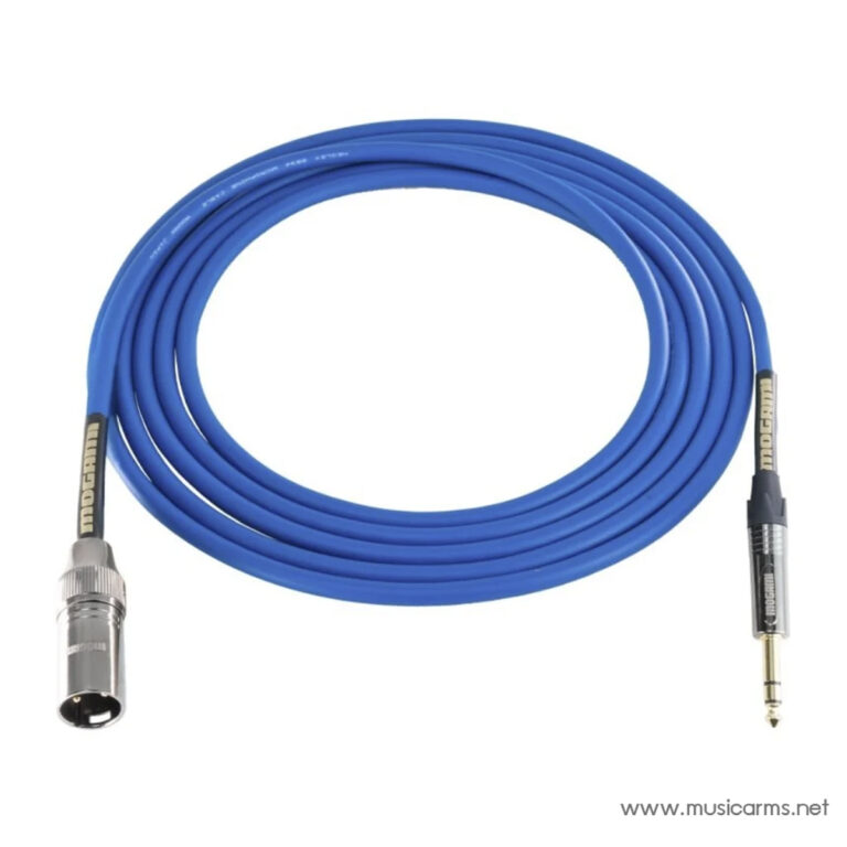Blue audio cable with XLR female connector on one end and 1/4-inch TS plug on the other (Mogami brand). ขายราคาพิเศษ